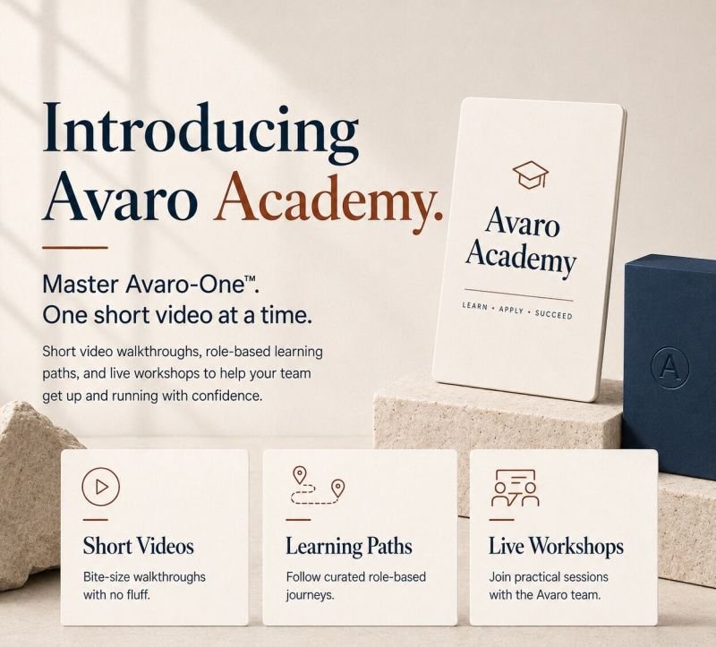 Image accompanying the post: we’ve launched our new learning hub for avaro-one™.